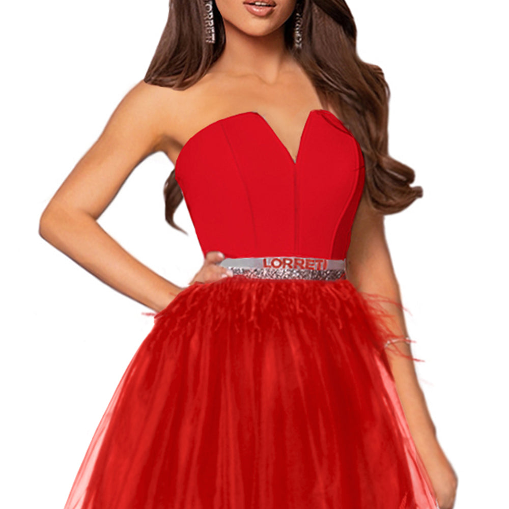 МINI VESTITO VIVIEN JERSEY ТULLE ROSSO