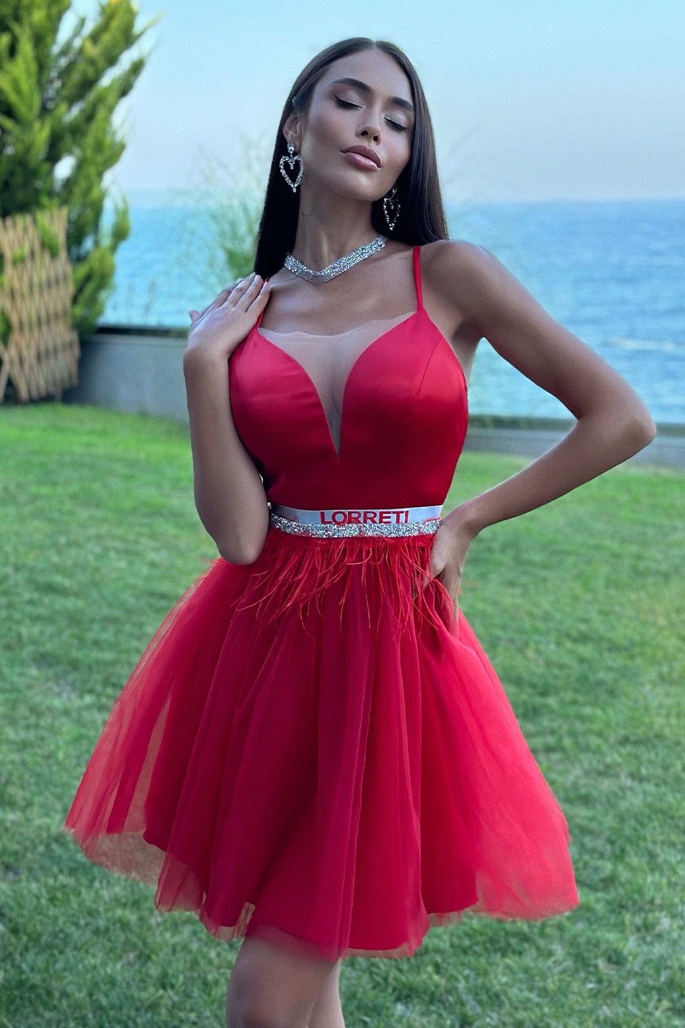 ΜΊΝΙ ΦΌΡΕΜΑ ANNI ΣΑΤΈΝ ΤΟΎΛΙ ΤΟ ΚΌΚΚΙΝΟ