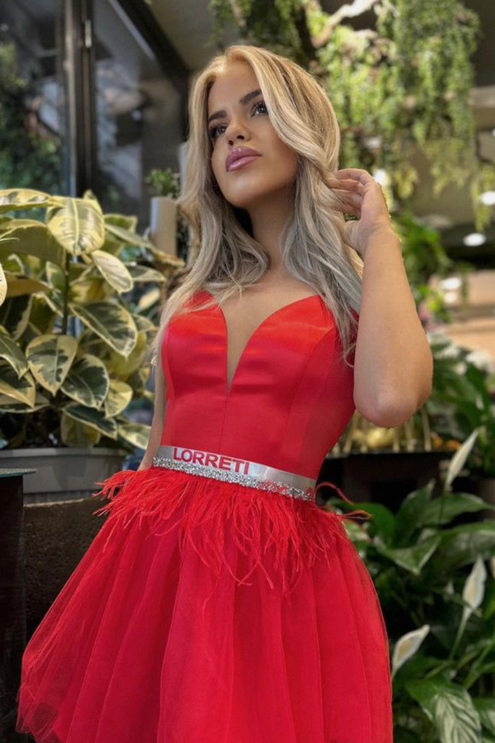 ΜΊΝΙ ΦΌΡΕΜΑ ANNI ΣΑΤΈΝ ΤΟΎΛΙ ΤΟ ΚΌΚΚΙΝΟ