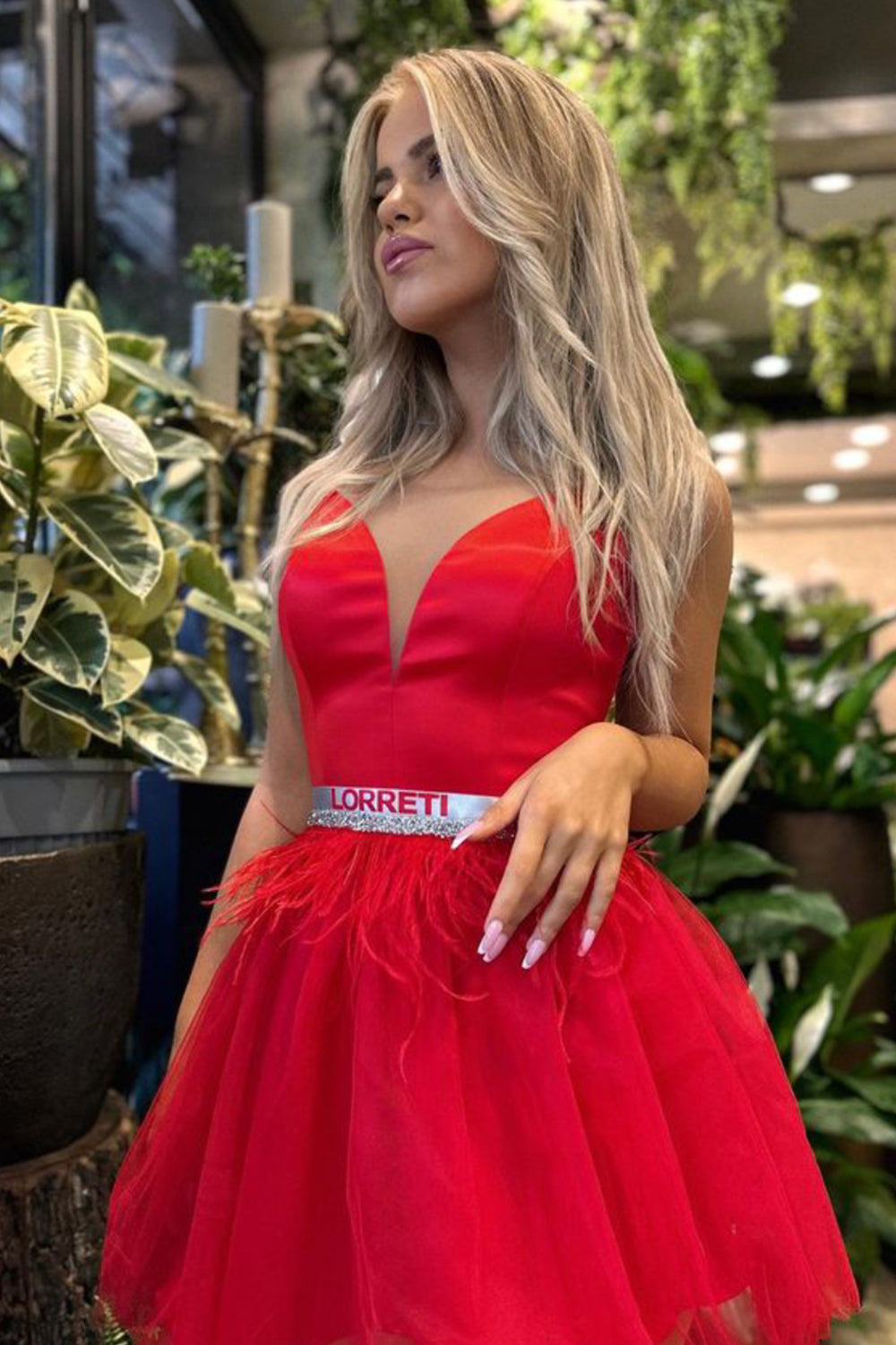 ΜΊΝΙ ΦΌΡΕΜΑ ANNI ΣΑΤΈΝ ΤΟΎΛΙ ΤΟ ΚΌΚΚΙΝΟ