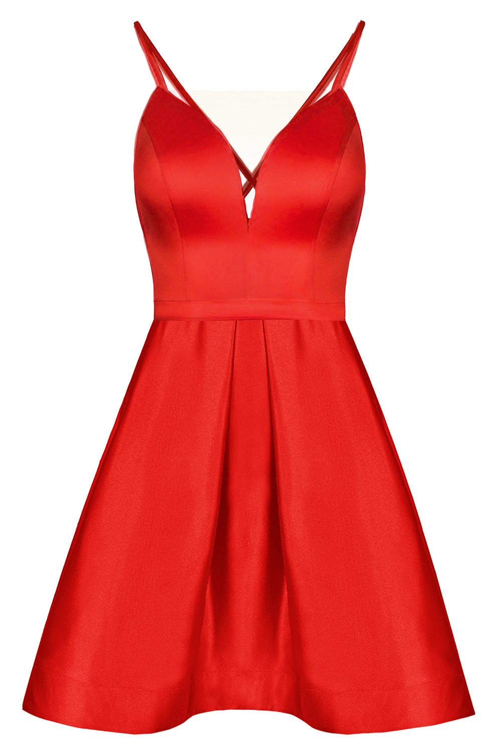MINI DRESS ALLY SATIN RED