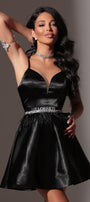 МINI VESTITO ALLY RASO NERO
