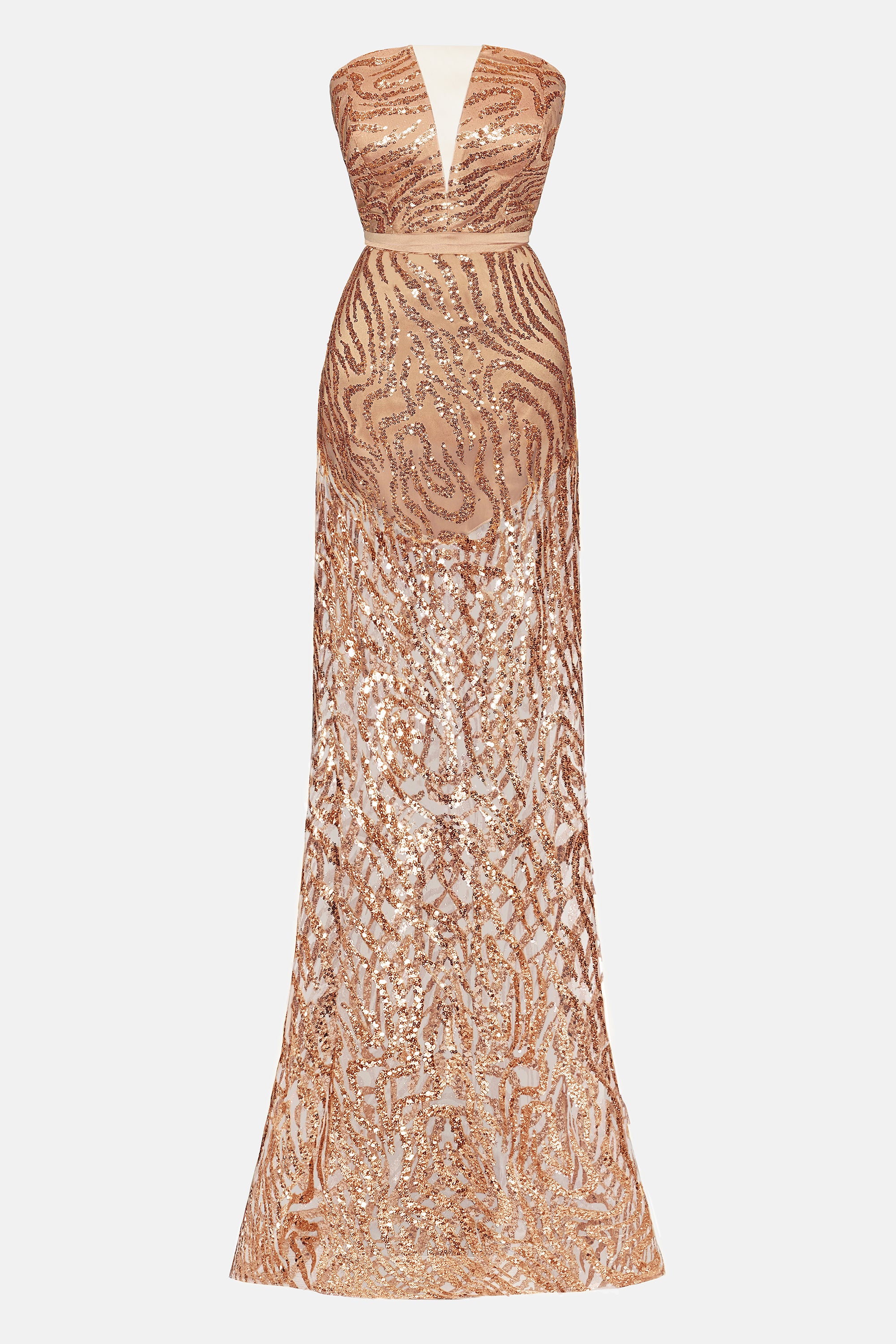 MAXI SKIRT AND CROP TOP SET AURELIA GLITTER LACE GOLDEN