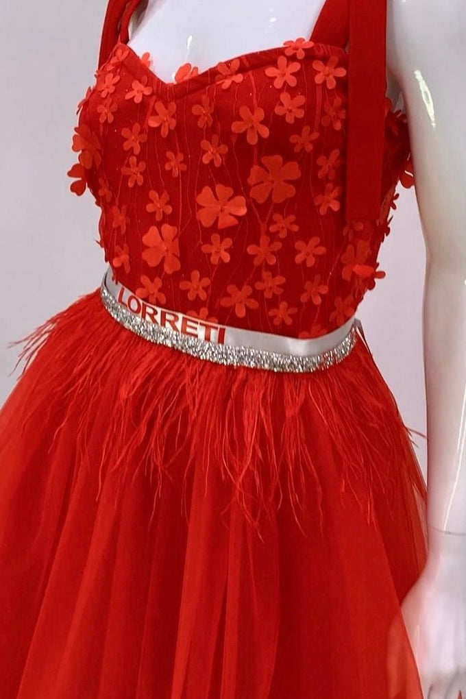 MINI ROCHIE MARY DANTELA TUL ROSU