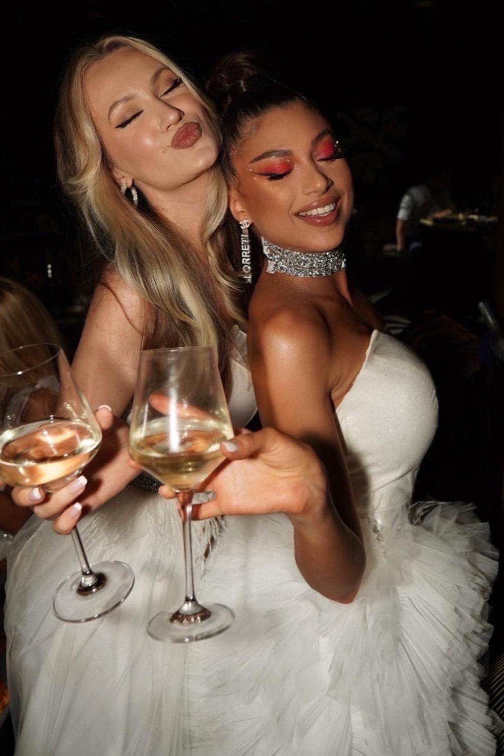 MINI DRESS VIVIEN TRICOT TULLE WHITE