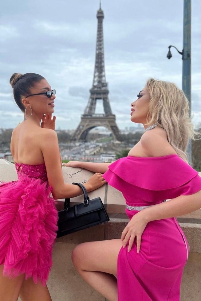 MAXI DRESS MADELYN TRICOT HOT PINK