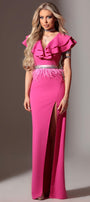 MAXI DRESS MADELYN TRICOT HOT PINK