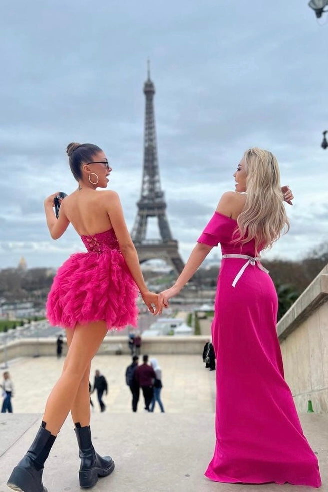 MAXI DRESS MADELYN TRICOT HOT PINK