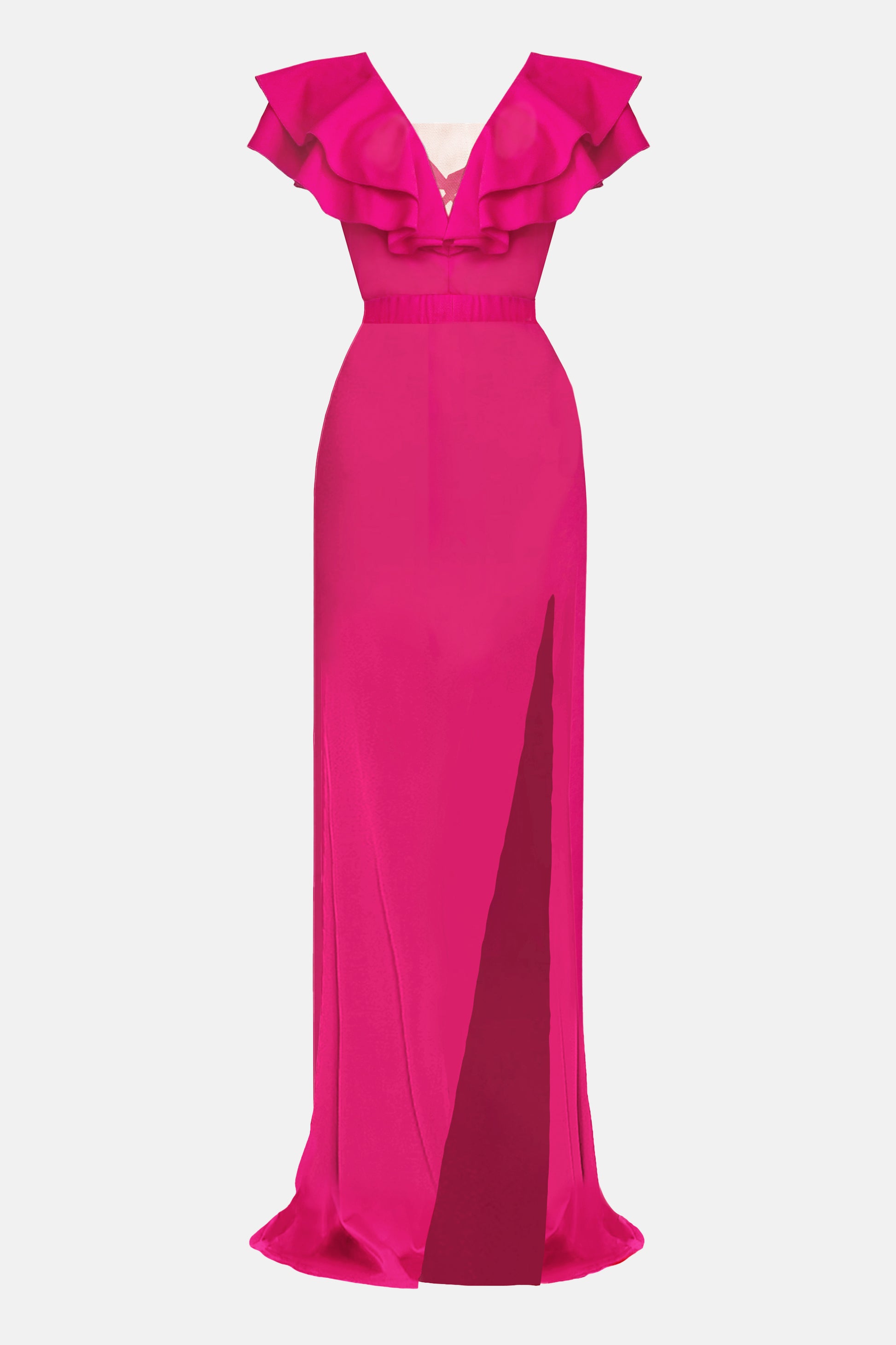 MAXI DRESS MADELYN TRICOT HOT PINK