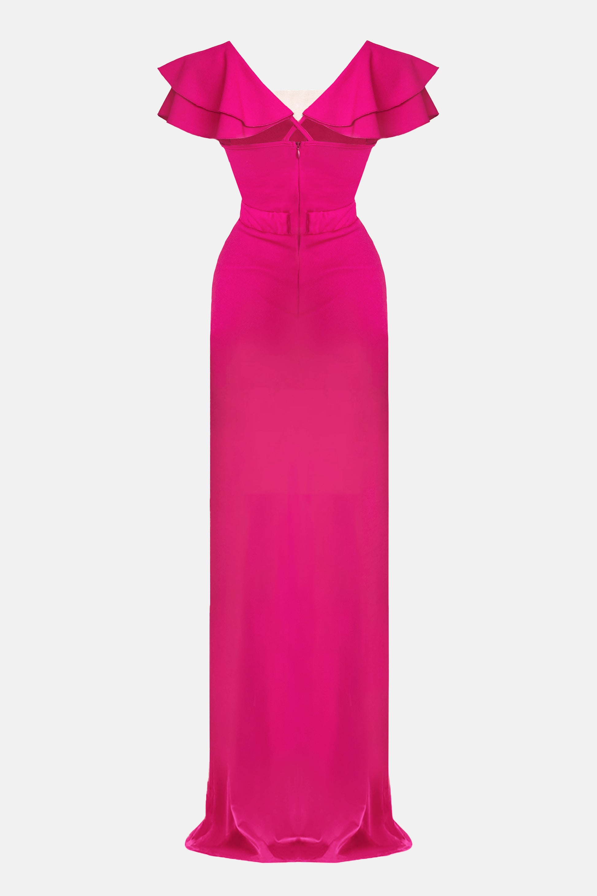 MAXI DRESS MADELYN TRICOT HOT PINK