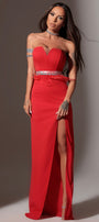 MAXI DRESS VICTORIA TRICOT RED