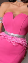 CINTURA MARABU 14A PIUME STRASS ROSA BRILLANTE