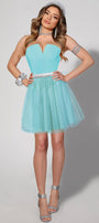 MINI DRESS VIVIEN TRICOT TULLE MINT