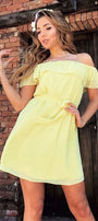 MINI DRESS CHIFFON YELLOW