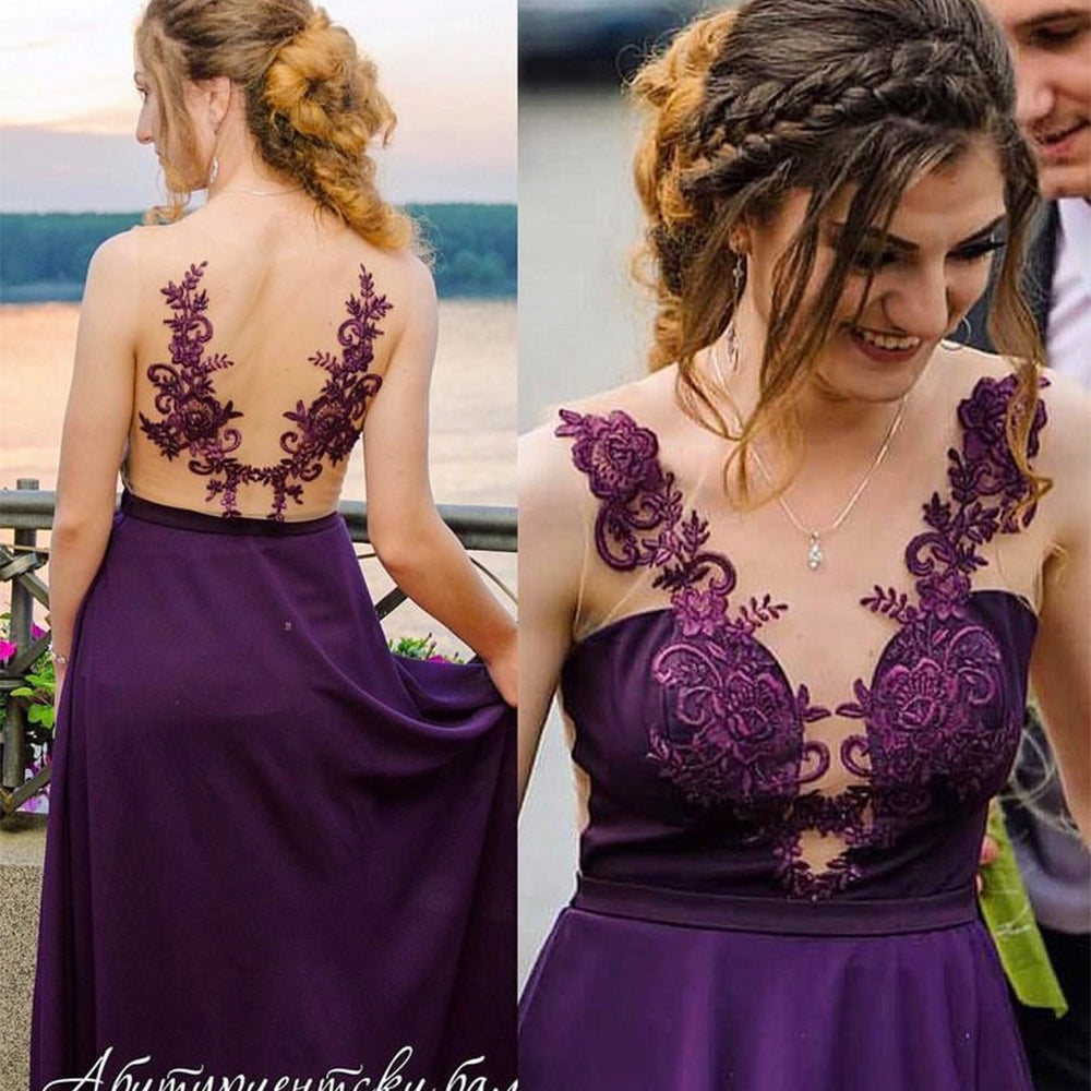 MAXI ROCHIE DANTELA SATIN VIOLET ÎNCHIS