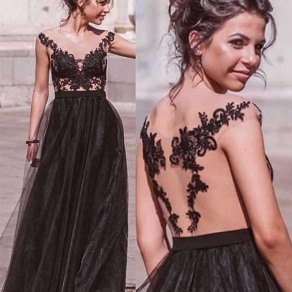 MAXI ROCHIE DANTELA TUL NEAGRA