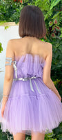 MINI DRESS BARBIE TULLE LIGHT PURPLE