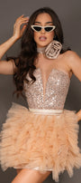 GIROCOLLO/CINTURA RASO BEIGE / NUDO