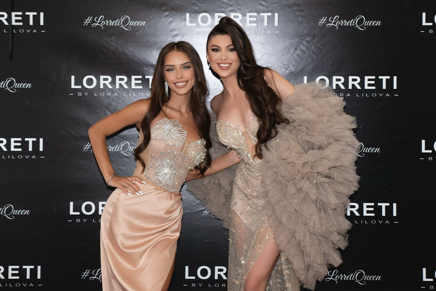 MAXI ROCHIE ȘI EȘARFĂ CRISTALE BROCADĂ DE TUL ȘAMPANIE