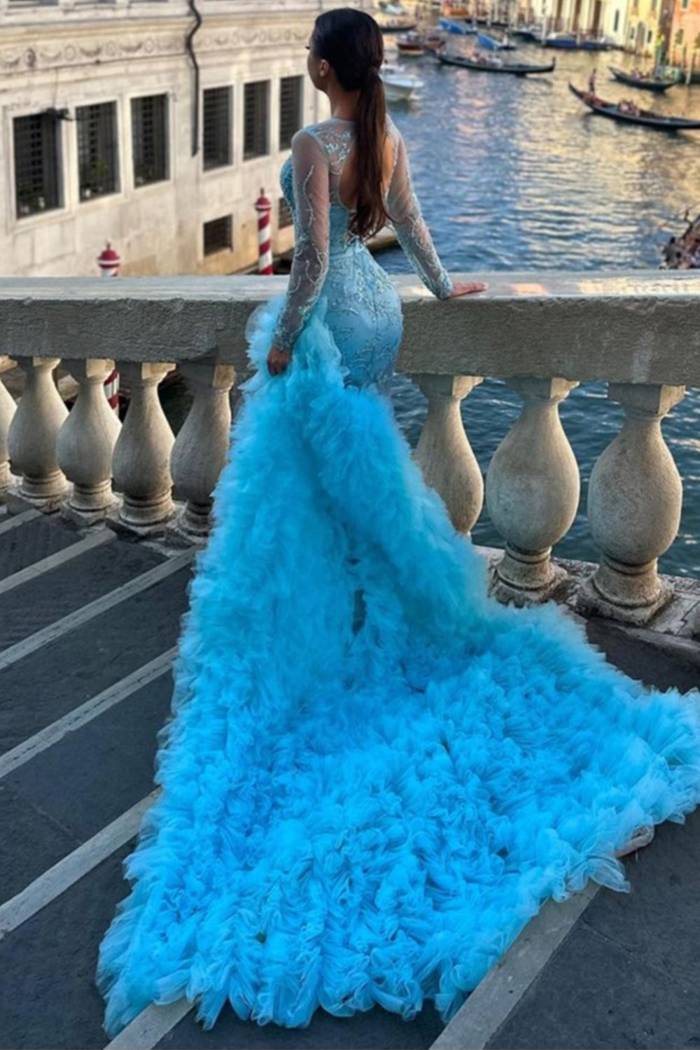 MAXI SKIRT AND CROP TOP SET DAMARIS SEQUIN TULLE MINT – Lorreti