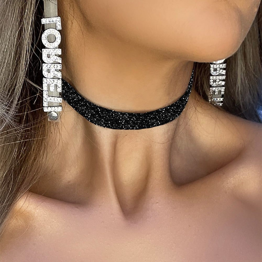 GIROCOLLO SPARKLE STRASS NERO