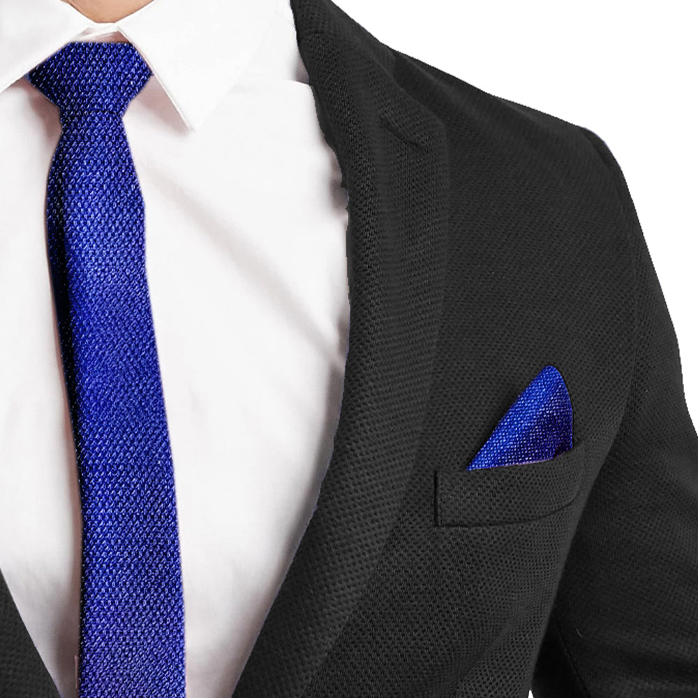 BOUTONNIÈRE JERSEY LAMÉ BLU COBALTO