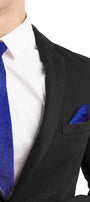 BOUTONNIÈRE JERSEY LAMÉ BLU COBALTO