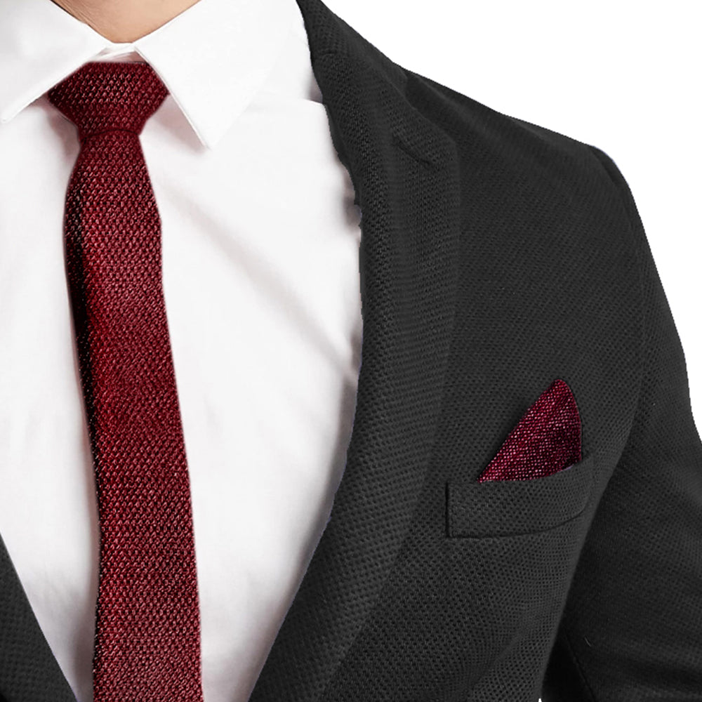 BOUTONNIÈRE JERSEY LAMÉ BORDEAUX