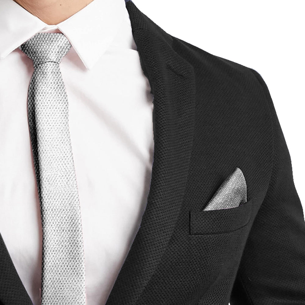 BOUTONNIER LEOTARDO LAMÉ PLATEADO