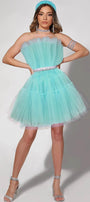 MINI DRESS BARBIE TULLE MINT