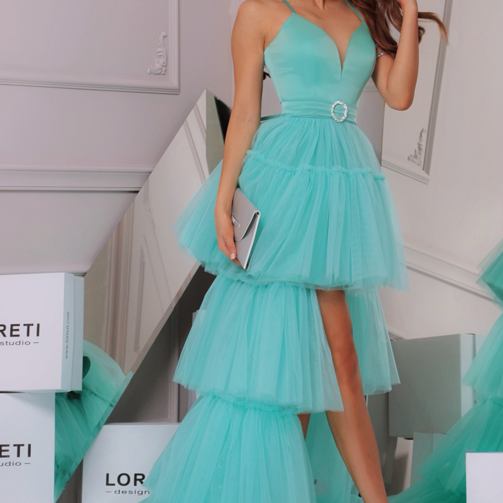 МAXI SET TOP CON GONNA ANNIKA RASO ТULLE MENTA