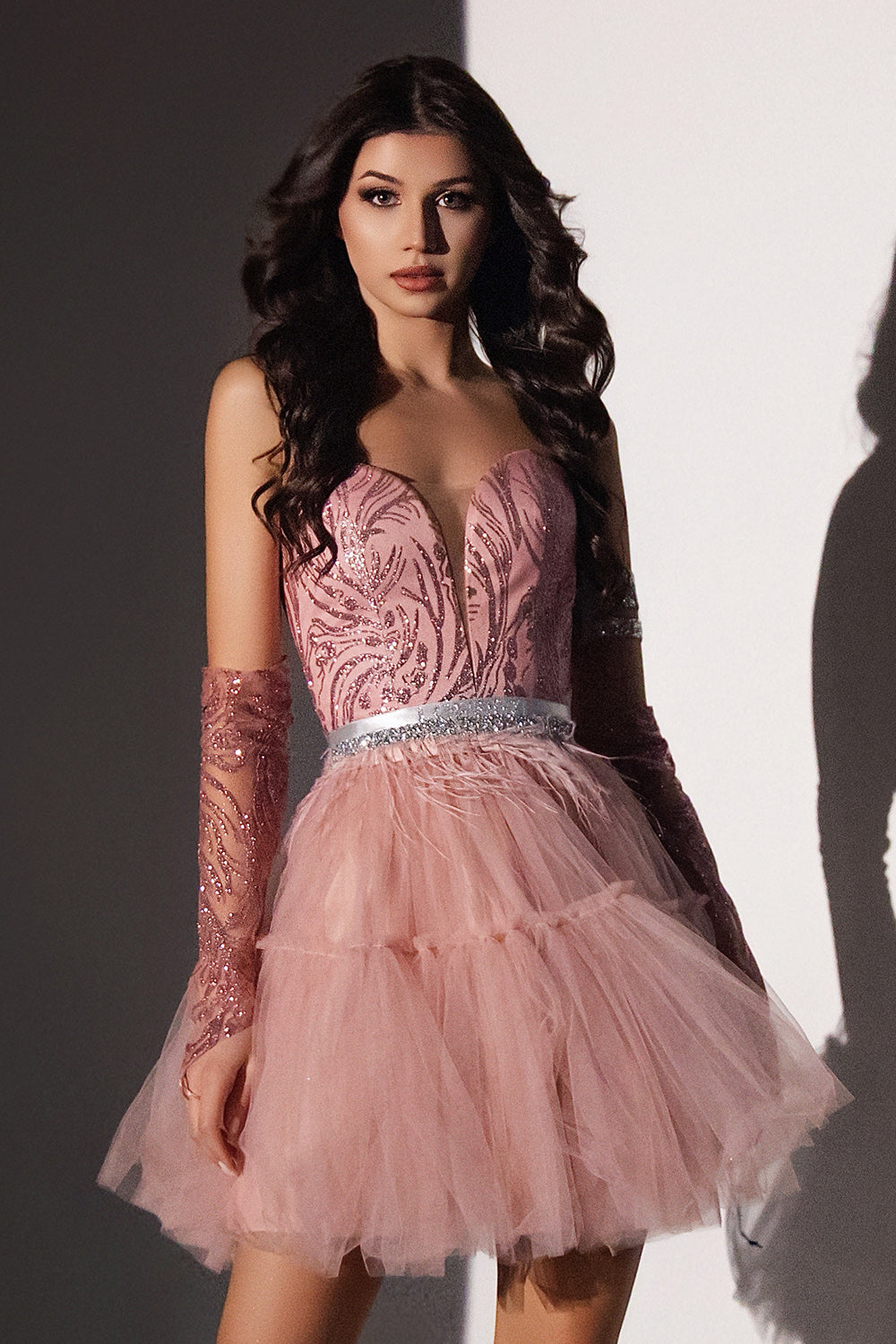 МИНИ СЕТ ТОП С ПОЛА ANNABELLE ДАНТЕЛА ГЛИТЕР ТЮЛ ПУДРА