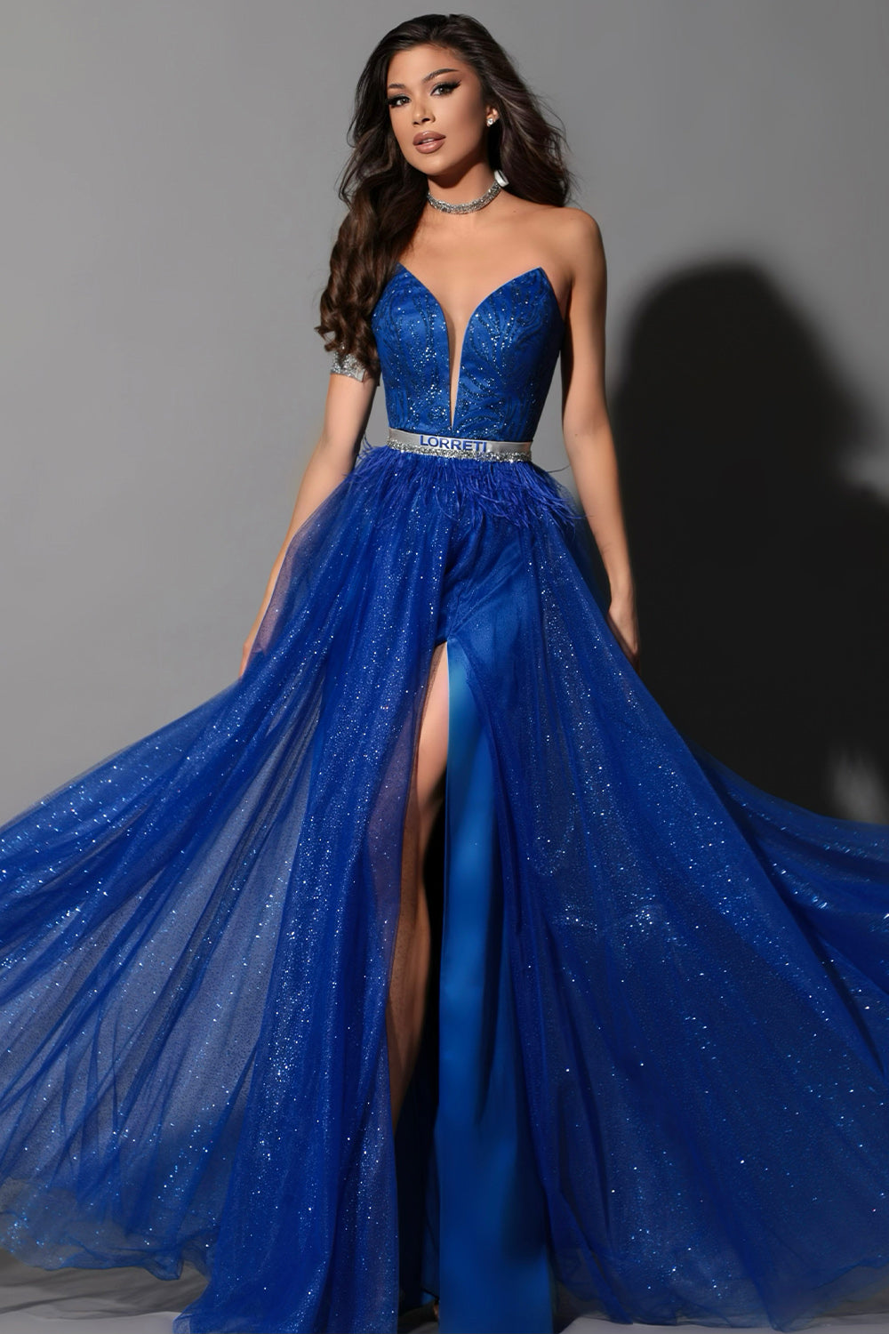 MAXI SKIRT AND CROP TOP SET ALEXANDRINA GLITTER LACE GLITTER TULLE COB Lorreti MAXI SKIRT AND CROP TOP SET ALEXANDRINA GLITTER LACE GLITTER TULLE COB Lorreti