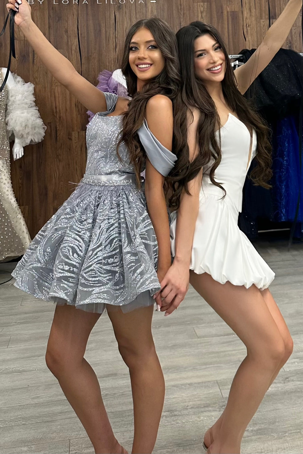 MINI SKIRT AND CROP TOP SET LEANNE SATIN WHITE