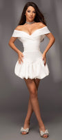 МINI SET TOP CON GONNA BRIELLE RASO BIANCA