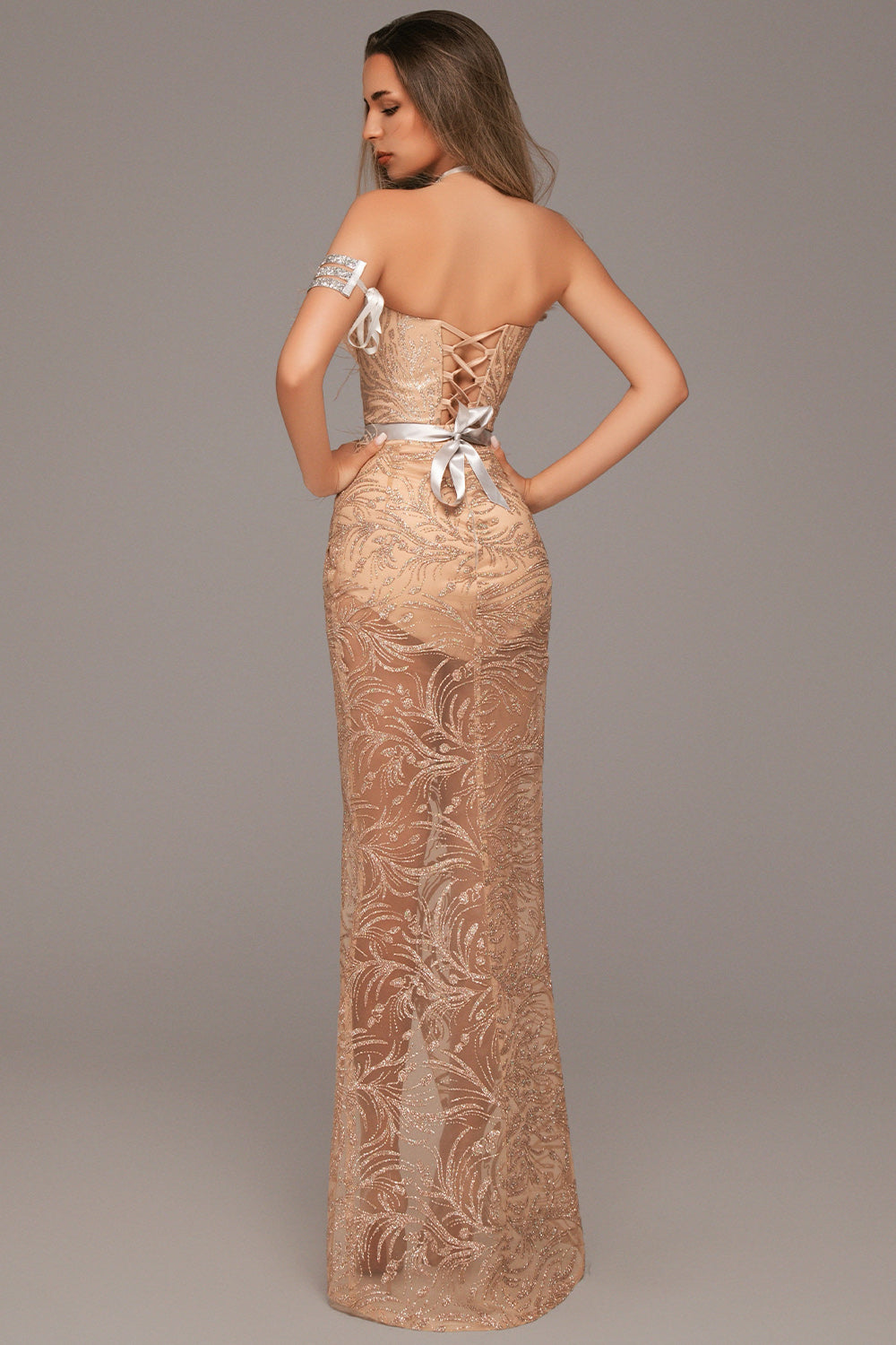 MAXI SET TOP CU FUSTA MELODY DANTELA GLITTER PENE AURIE