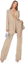 MAXI BLAZER AND PANTS SET 2 PARTS BOSSY BI-STRETCH FABRIC BEIGE / NUDE