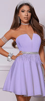 MINI DRESS VICTORY TRICOT LIGHT PURPLE