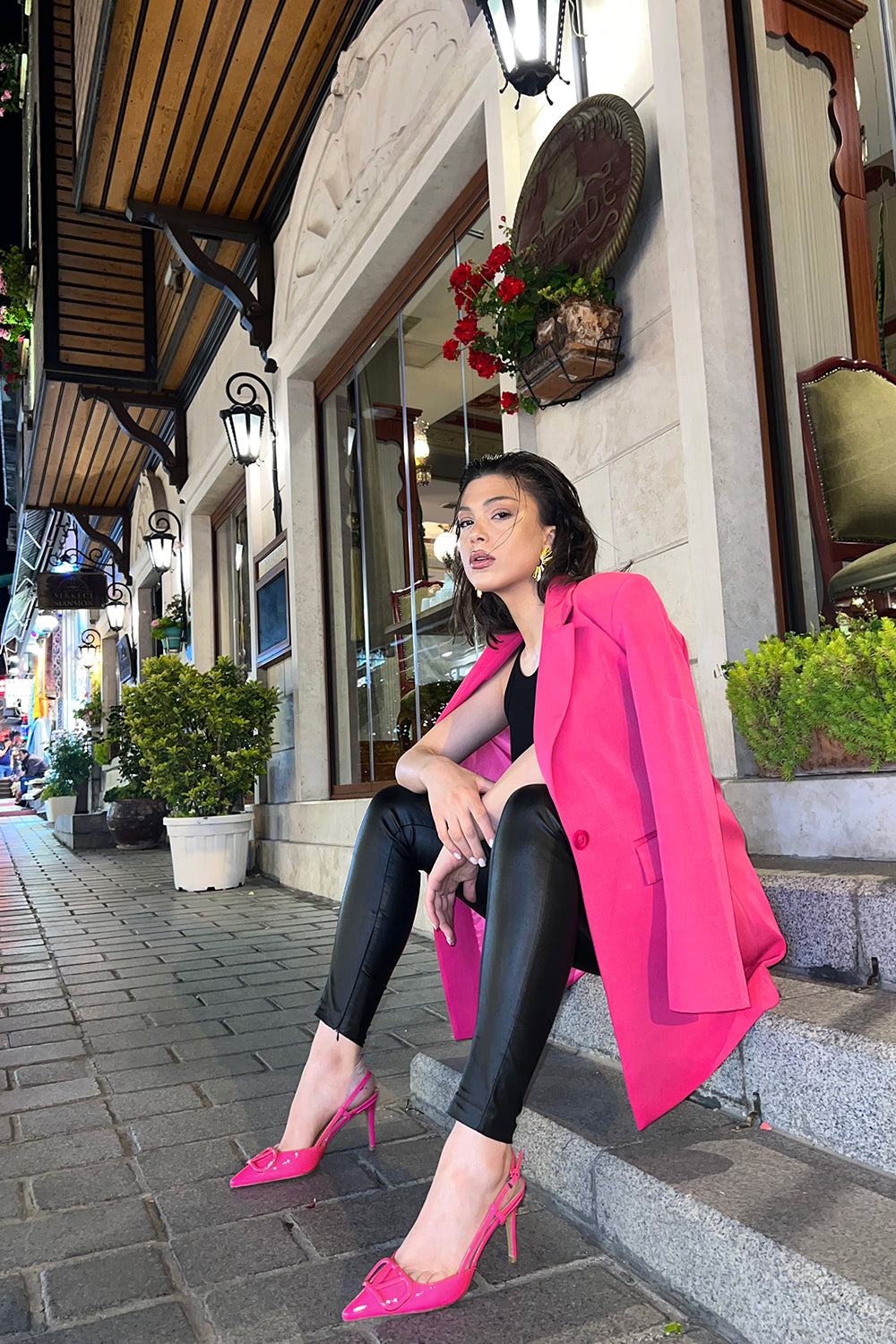 САКО CHIC BI-STRETCH ТЕКСТИЛ ЯРКО РОЗОВ