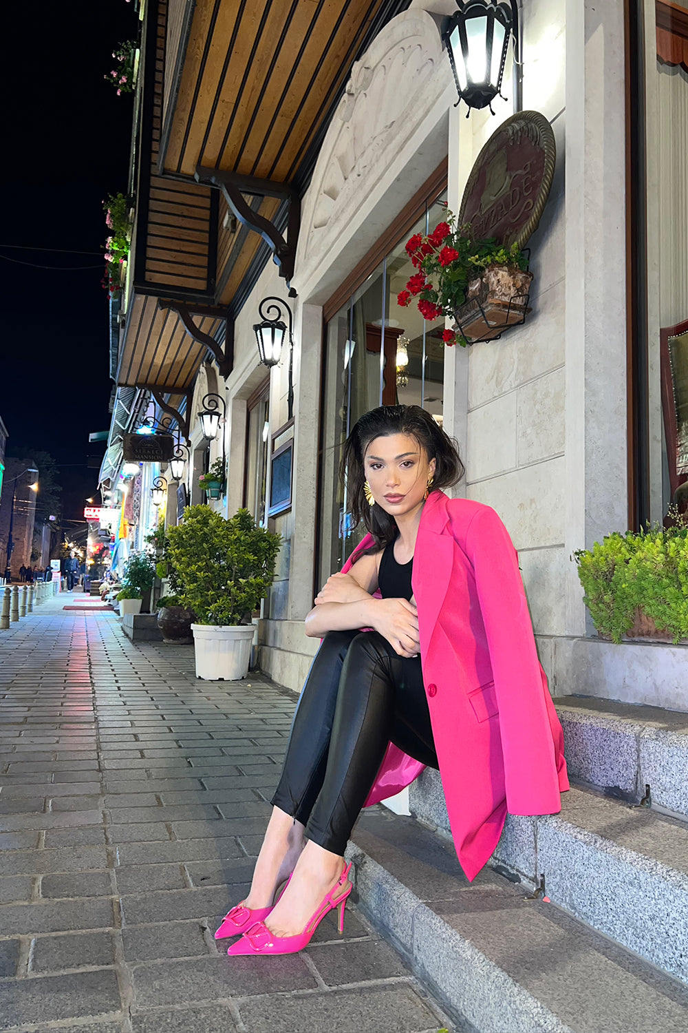 САКО CHIC BI-STRETCH ТЕКСТИЛ ЯРКО РОЗОВ