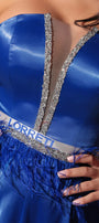 CINTURA MARABU 10A PIUME STRASS BLU COBALTO