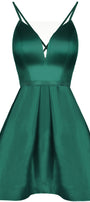 MINI SKIRT AND CROP TOP SET ALLY SATIN DARK GREEN