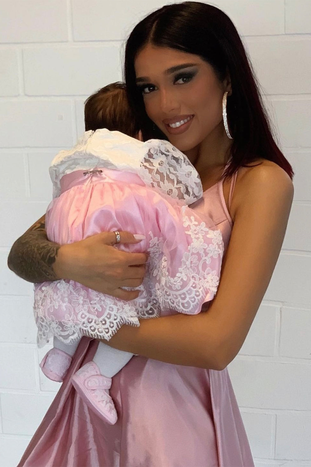 MINI DRESS ALLY SATIN ROSE ASH
