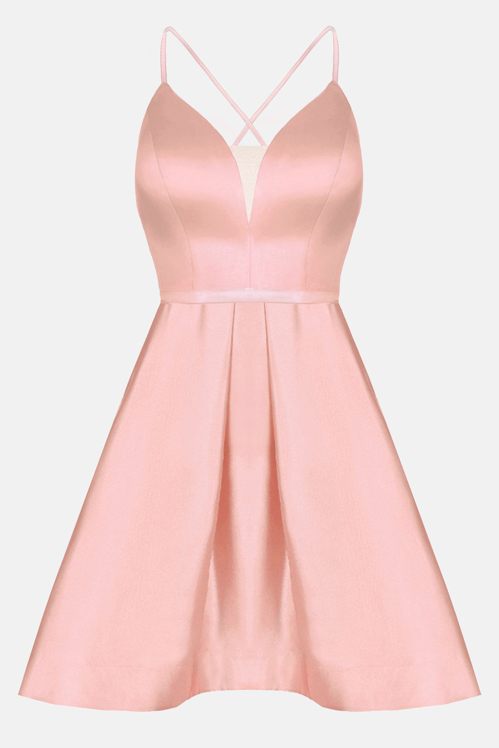 MINI DRESS ALLY SATIN ROSE ASH