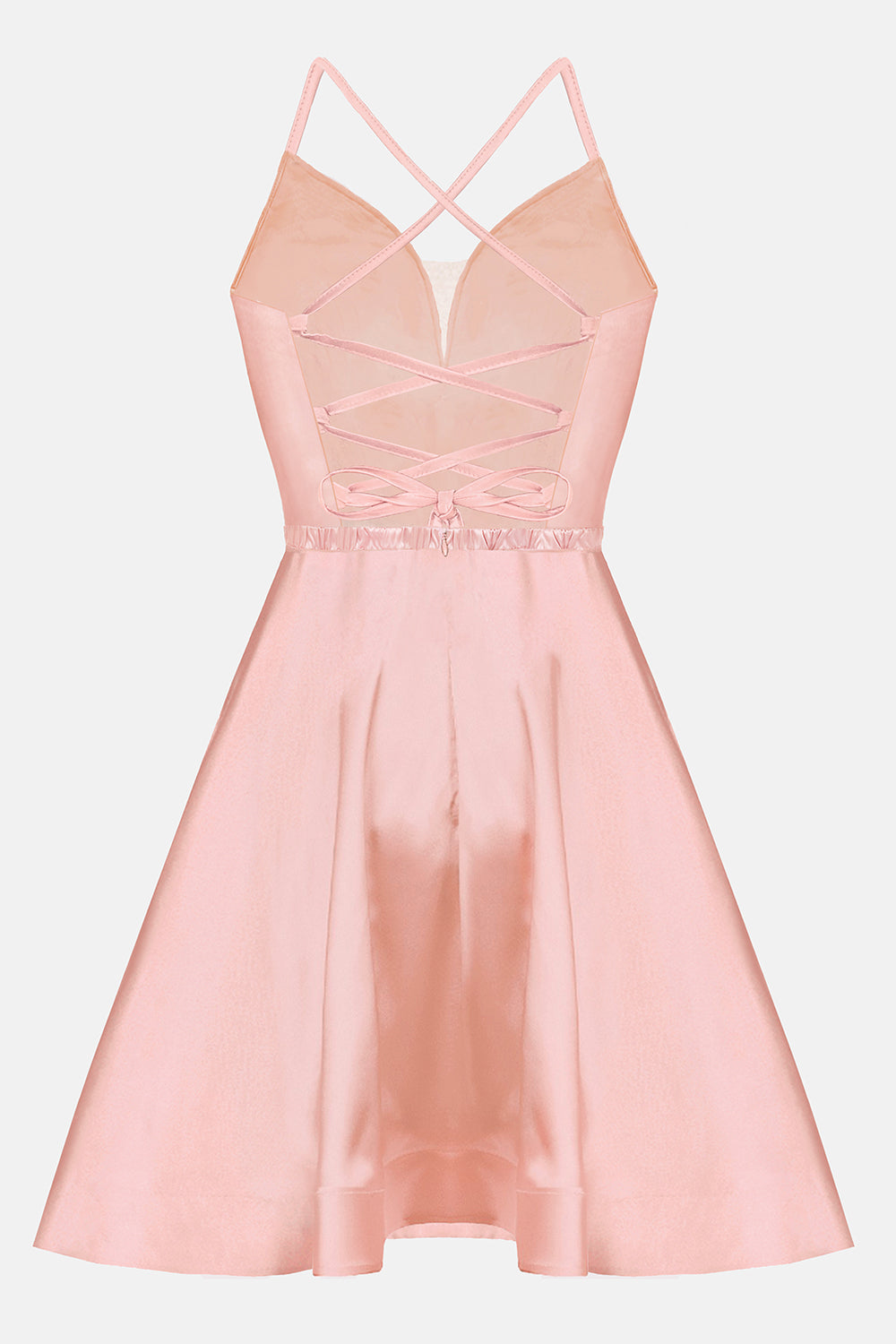 MINI DRESS ALLY SATIN ROSE ASH