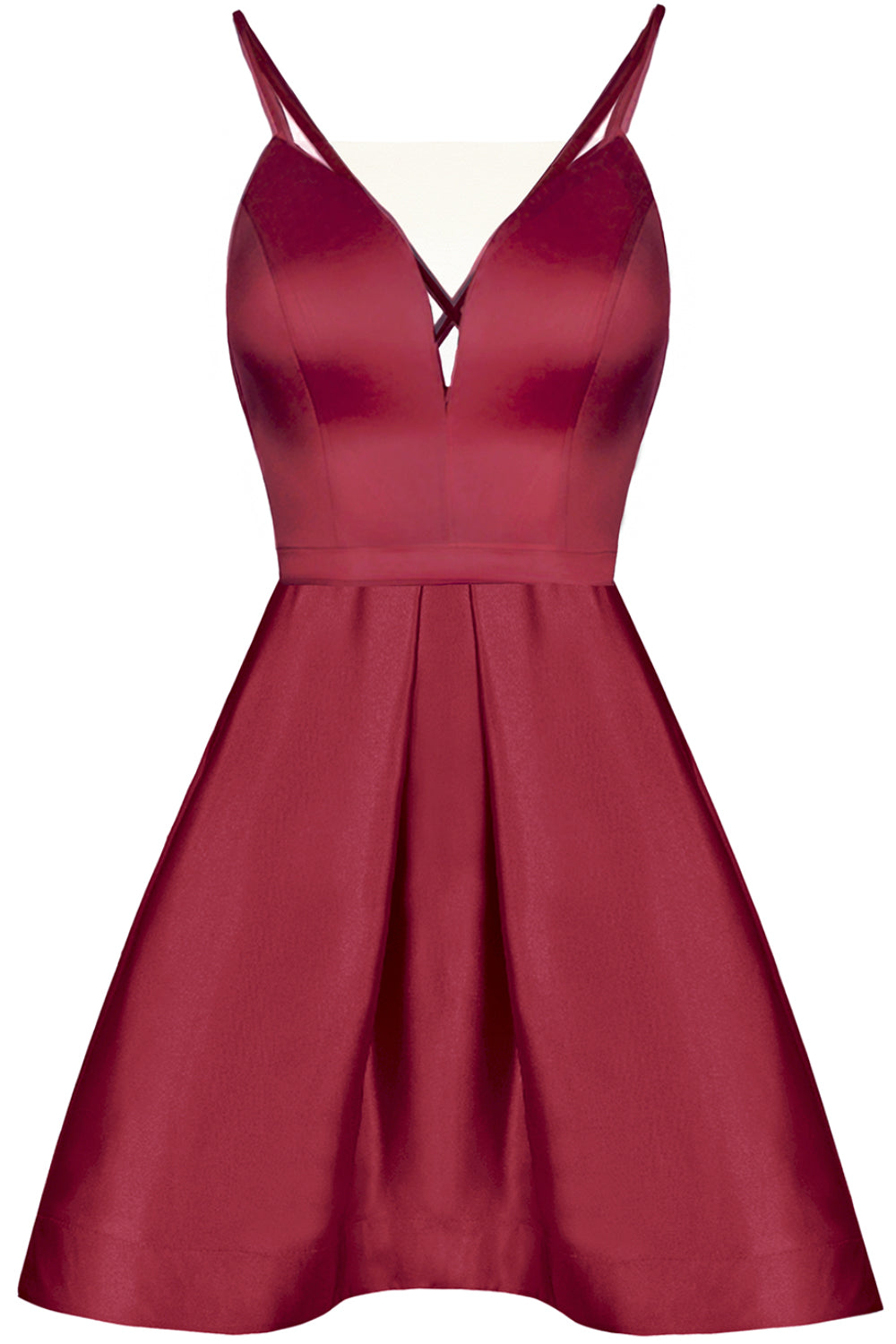 MINI SKIRT AND CROP TOP SET ALLY SATIN BURGUNDY