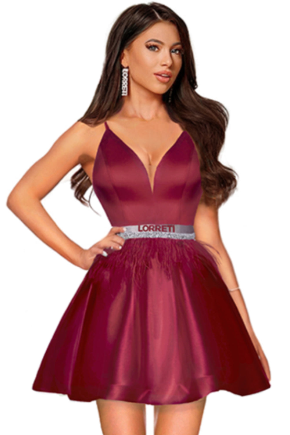 MINI SKIRT AND CROP TOP SET ALLY SATIN BURGUNDY