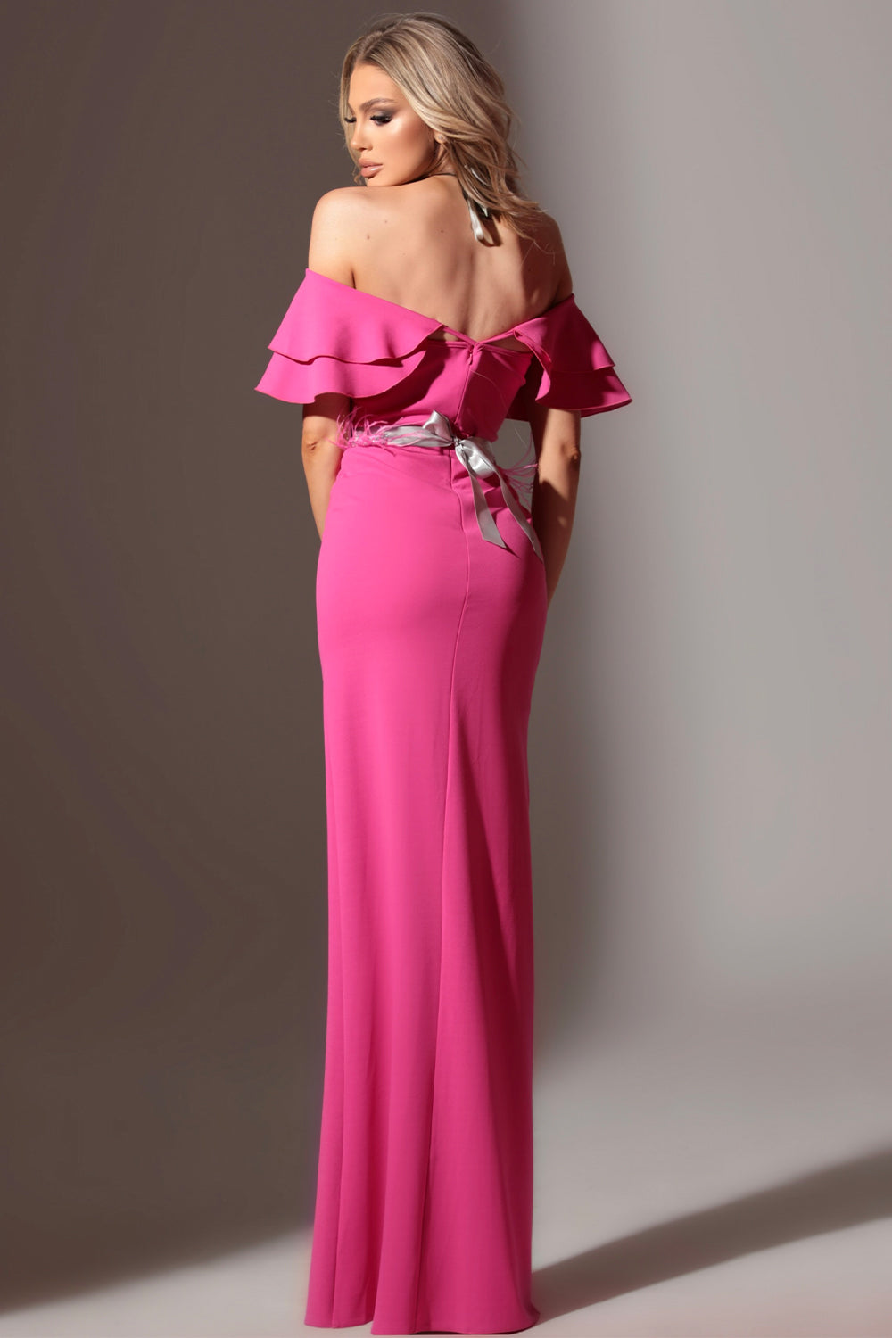 МAXI VESTITO MADELYN JERSEY ROSA BRILLANTE