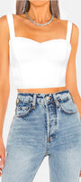 MINI CROP TOP SUN TRICOT WHITE