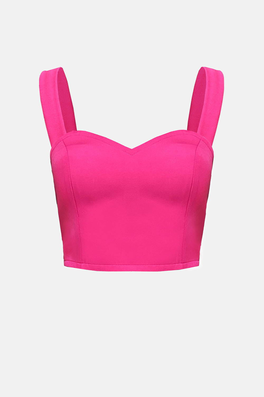 MINI CROP TOP SUN TRICOT HOT PINK